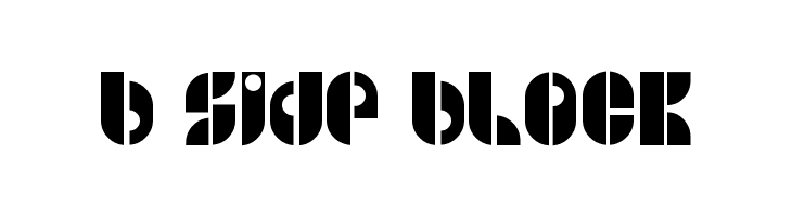 B SIDE BLOCK Font