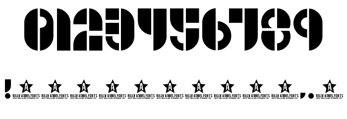 B SIDE BLOCK Font OTHER CHARS