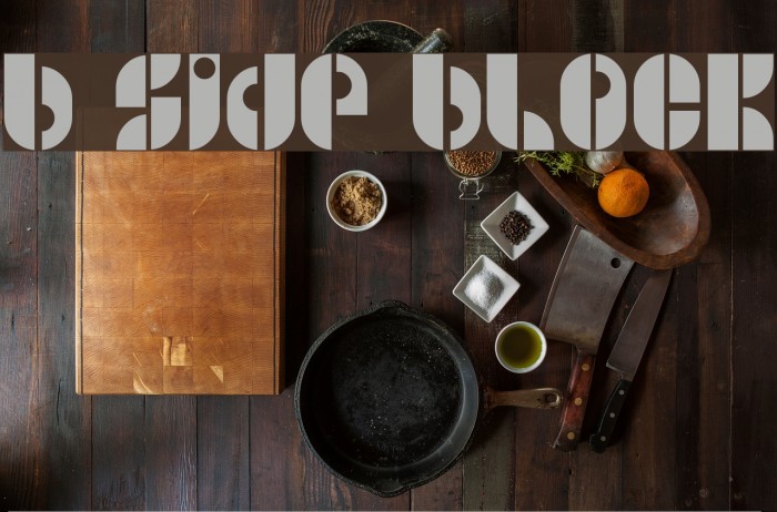 B SIDE BLOCK Font examples