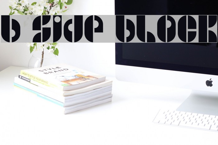 B SIDE BLOCK Font examples