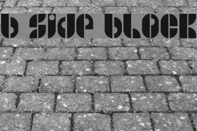 B SIDE BLOCK फ़ॉन्ट examples