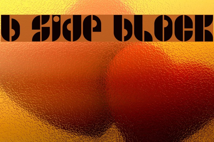 B SIDE BLOCK Font examples