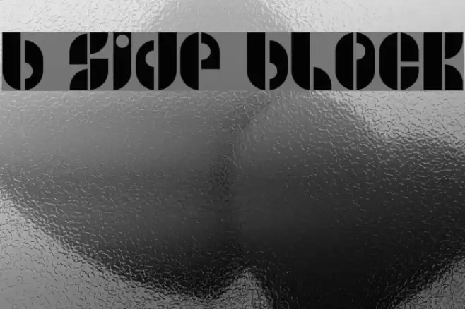 B SIDE BLOCK फ़ॉन्ट examples