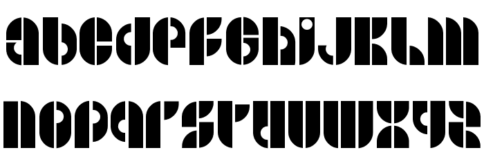 B SIDE BLOCK Font LOWERCASE