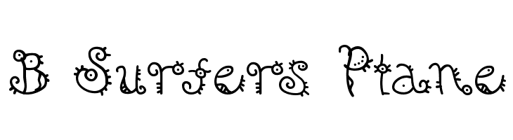 B Surfers Plane Font