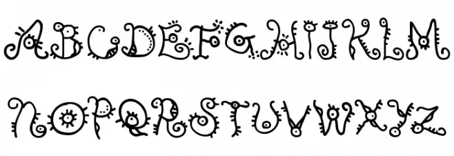B Surfers Plane Schriftart Groß