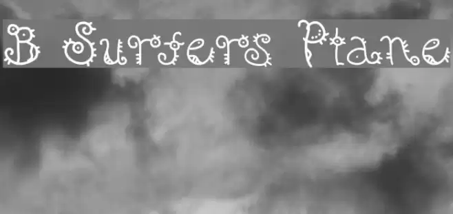 B Surfers Plane フォント examples