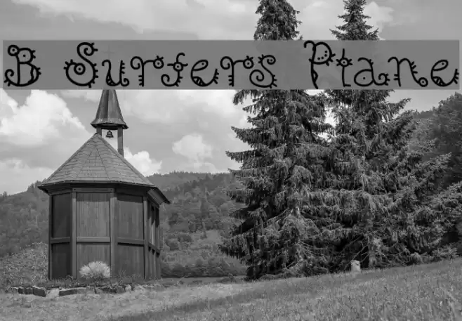 B Surfers Plane フォント examples