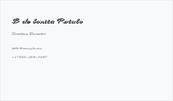 B de bonita Rotulo Business Card