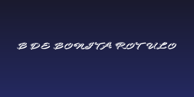 B de bonita Rotulo Social Header