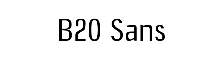 B20 Sans  Free Fonts Download