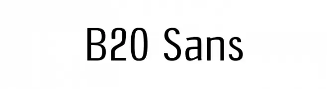 B20 Sans  font caratteri gratis