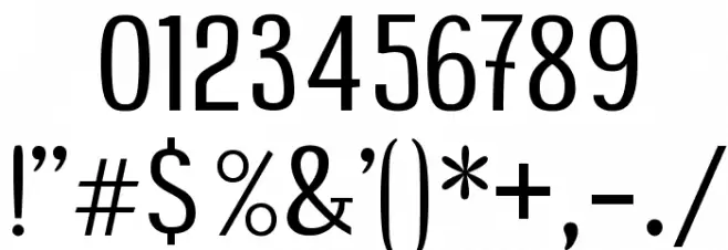 B20 Sans Font OTHER CHARS