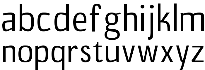 B20 Sans Font LOWERCASE