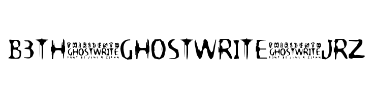 B3th-Ghostwrite-JRZ  les polices de caractères gratuit tlcharger