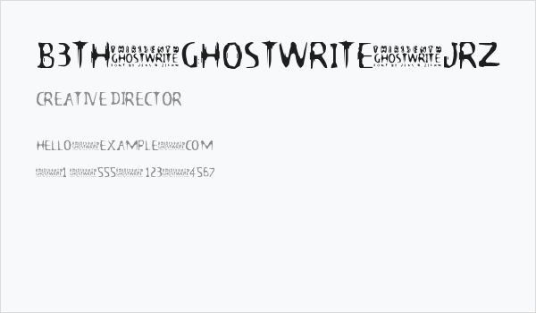 B3th-Ghostwrite-JRZ Business Card