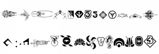B5Symbols خط أحرف كبيرة