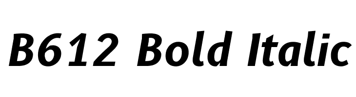 B612 Bold Italic Font