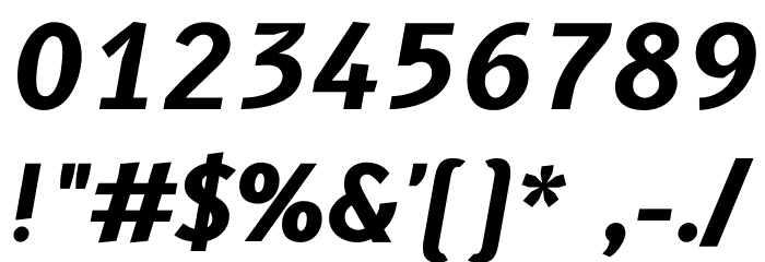 B612 Bold Italic Font OTHER CHARS