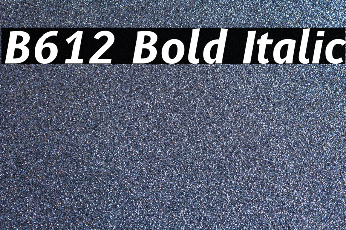 B612 Bold Italic Font examples