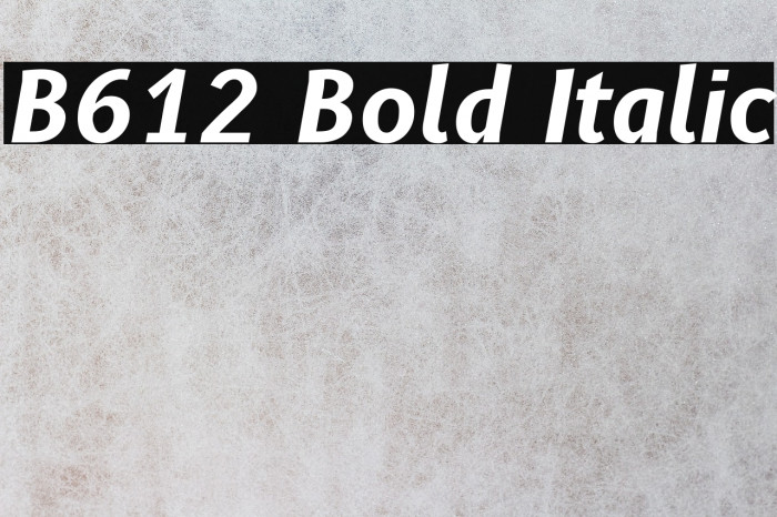 B612 Bold Italic Font examples