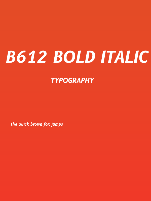 B612 Bold Italic Poster
