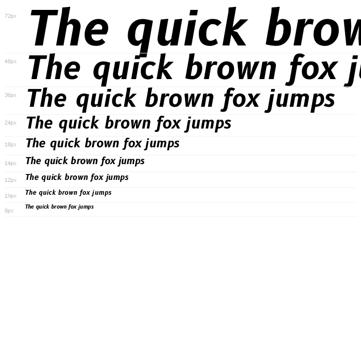 B612 Bold Italic Waterfall