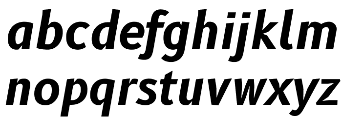 B612 Bold Italic Font LOWERCASE
