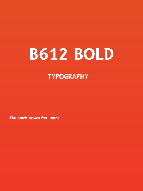 B612 Bold Poster
