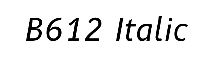 B612 Italic Font