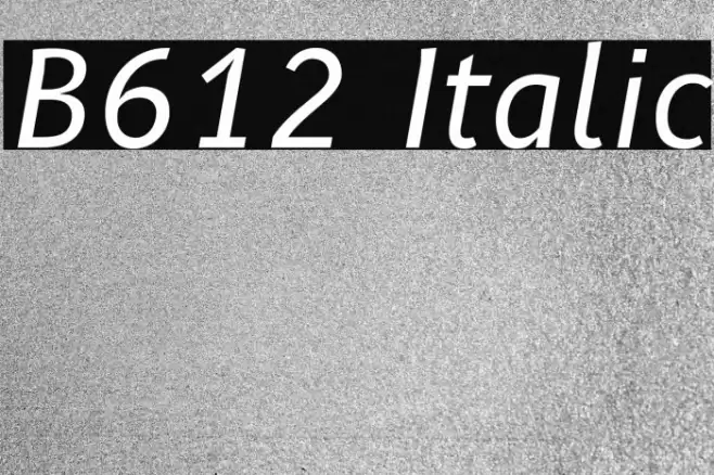 B612 Italic Font examples