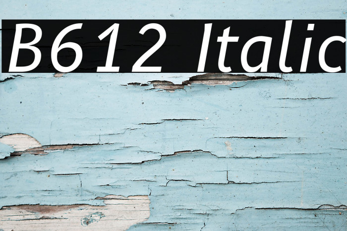 B612 Italic Font examples