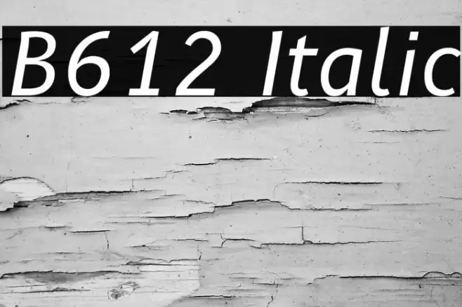 B612 Italic Font examples