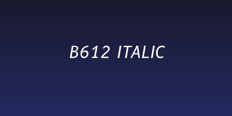 B612 Italic Social Header