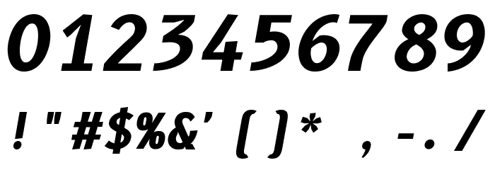 B612 Mono Bold Italic Font OTHER CHARS