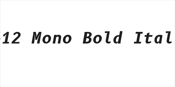 B612 Mono Bold Italic Logo