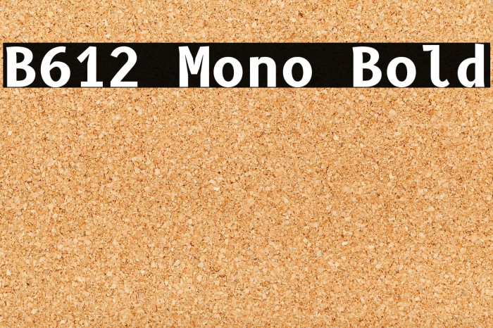 B612 Mono Bold Font examples
