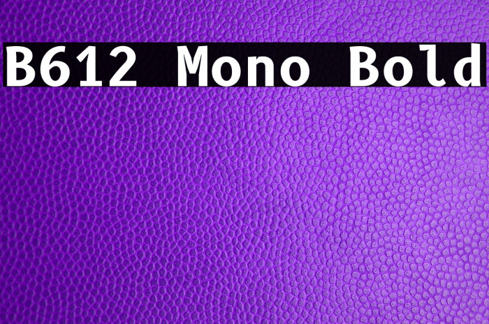 B612 Mono Bold Font examples