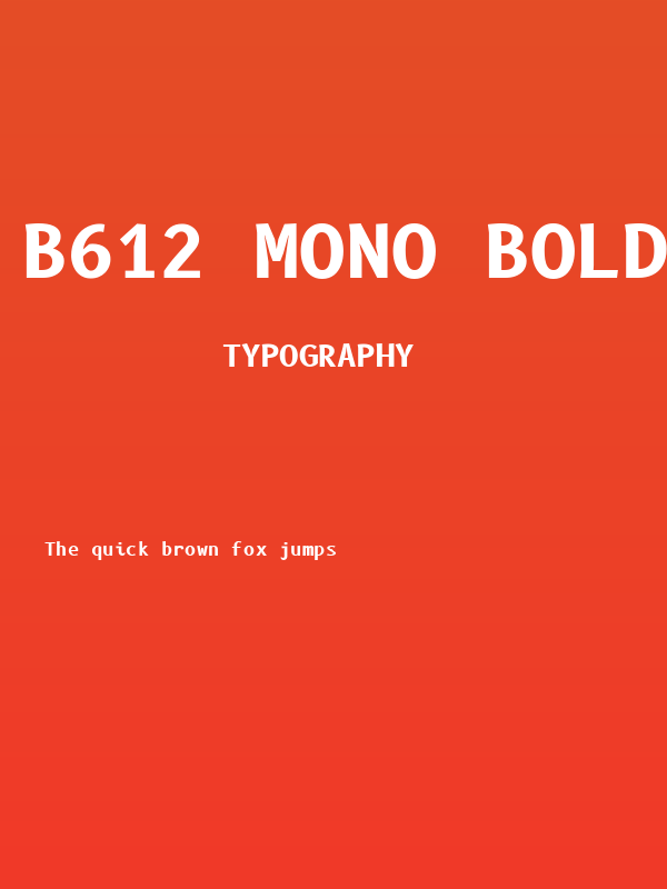 B612 Mono Bold Poster