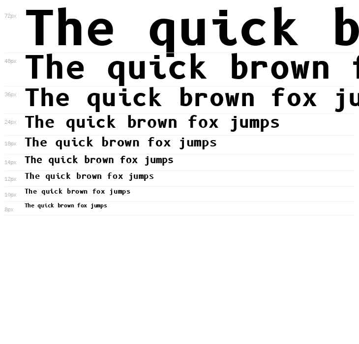 B612 Mono Bold Waterfall