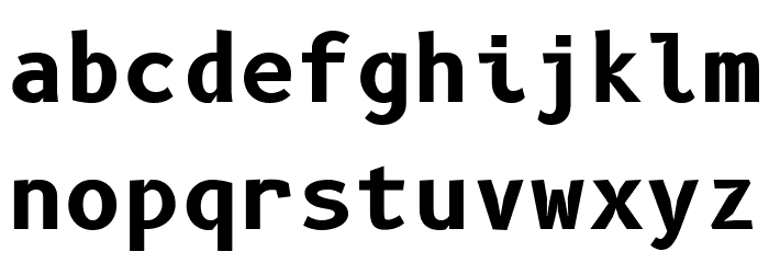 B612 Mono Bold Font LOWERCASE