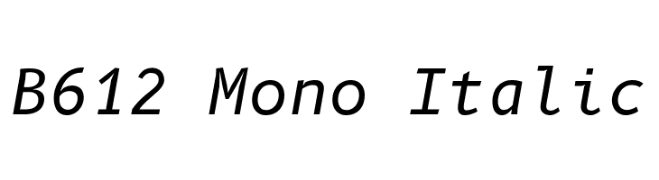 B612 Mono Italic Fonte
