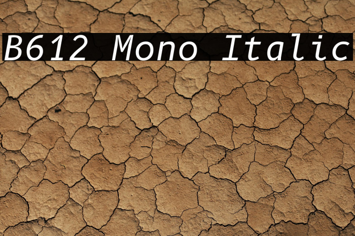 B612 Mono Italic Font examples