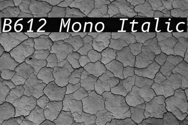 B612 Mono Italic Fonte examples