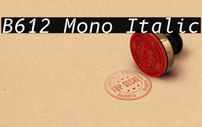 B612 Mono Italic Font examples