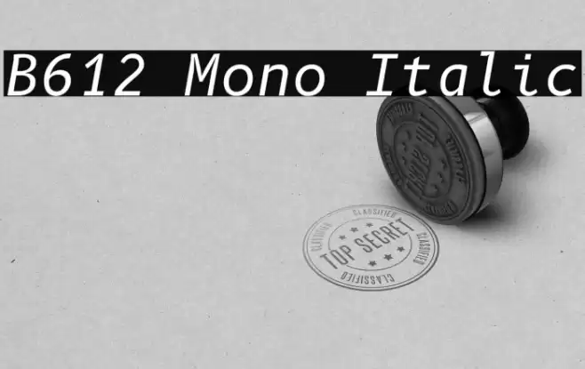 B612 Mono Italic Fonte examples