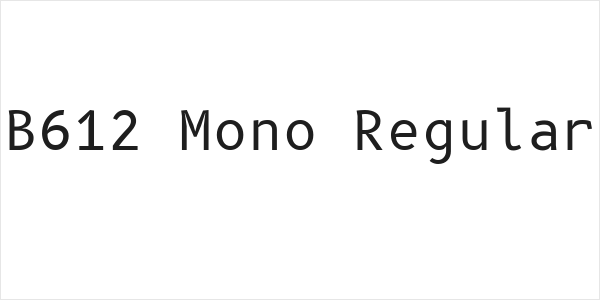 B612 Mono Regular Logo