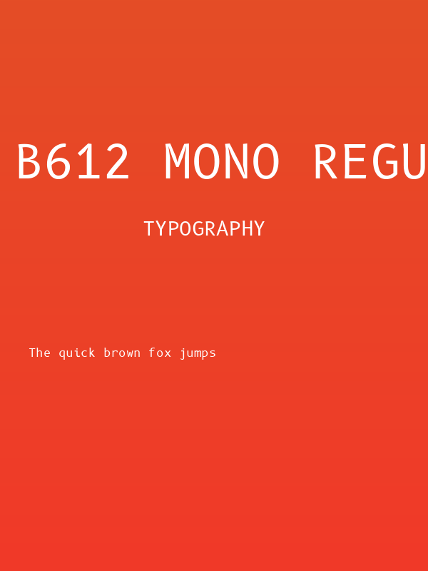 B612 Mono Regular Poster