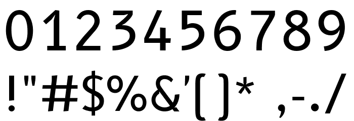 B612 Regular Font OTHER CHARS