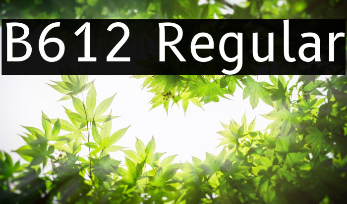 B612 Regular Font examples